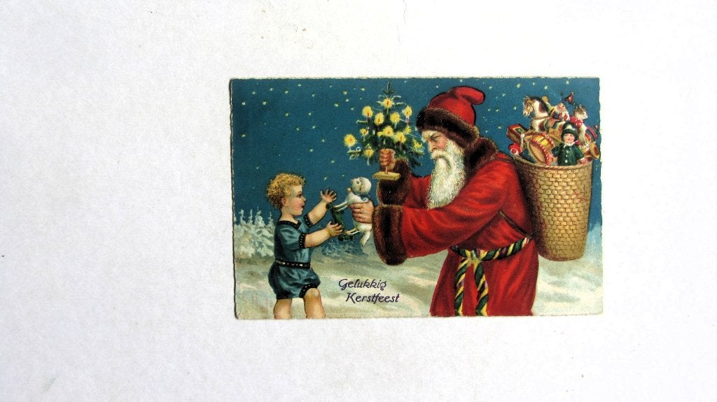 Gelukkig Kerstfeest 1936, Ophalen of Verzenden, 1920 tot 1940, Gelopen, Feest(dag)