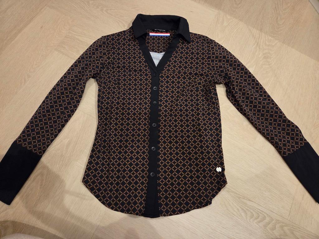 My Pashion zwarte blouse van travelstof XS, Zwart, Ophalen of Verzenden, Zo goed als nieuw, Maat 34 (XS) of kleiner