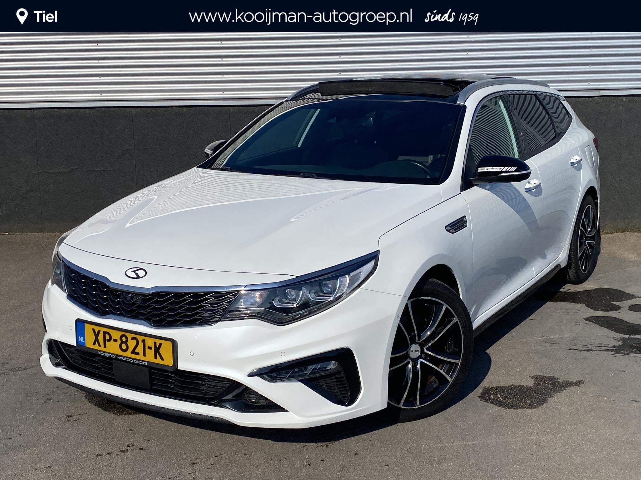 Kia Optima Sportswagon 1.6 T-GDI GT-Line Schuif/kanteldak, N, Auto's, Kia, 15 km/l, 4 cilinders, 700 kg, Wit
