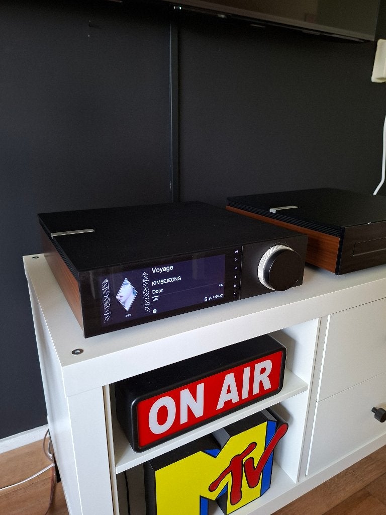 Cambridge Audio Evo 75 streaming versterker, Zo goed als nieuw, 60 tot 120 watt, Stereo, Ophalen