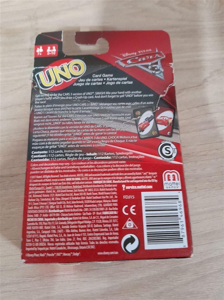 Uno Cars 3 - kaartspel - s4122, Hobby en Vrije tijd, Verzenden, Zo goed als nieuw