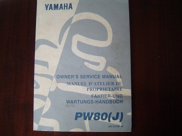 Yamaha PW80 J 1996 motorcycle owner's / service manual PW 80, Ophalen of Verzenden, Yamaha