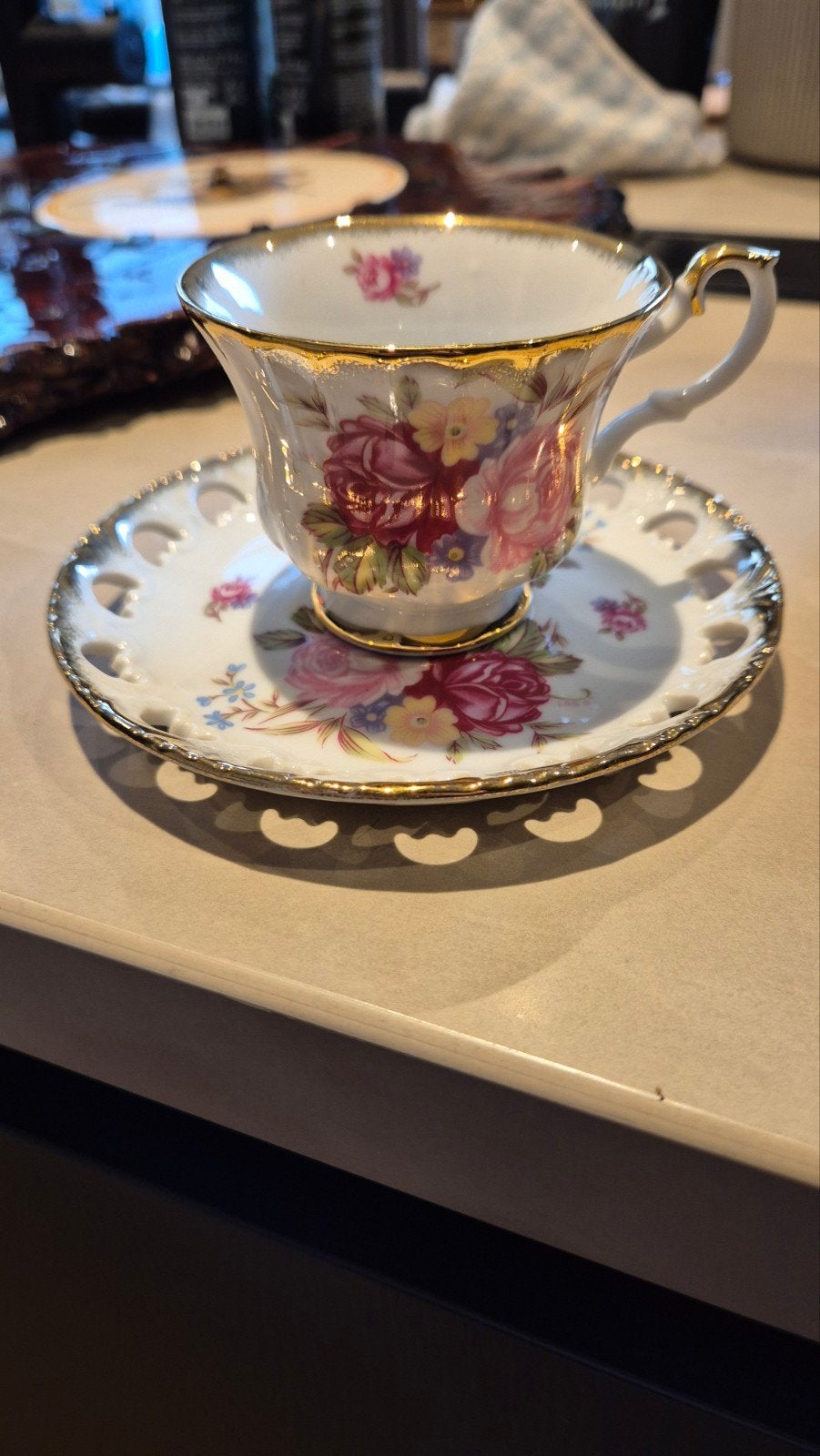 Vintage Ohashi China 1932 theekopje met schotel, Antiek en Kunst, Ophalen of Verzenden