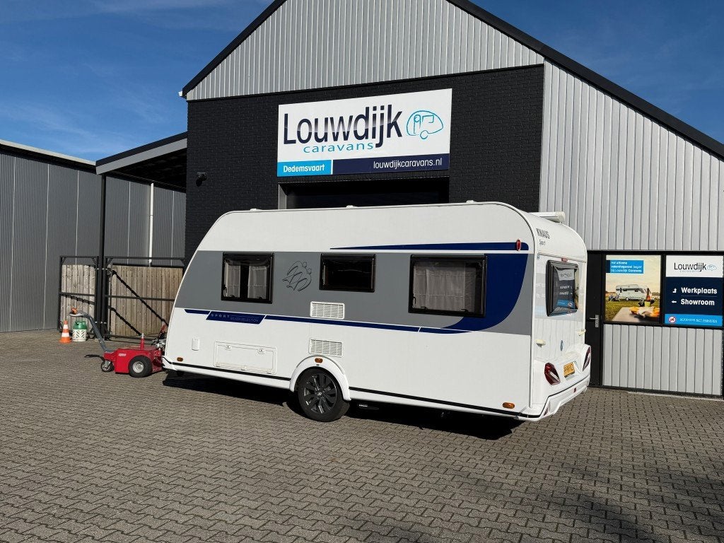 KNAUS Sport 450 FU ’19 (Mover, Fransbed), Caravans en Kamperen, Rondzit, Bedrijf, Lengtebed, 6 tot 7 meter
