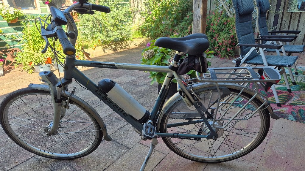 Gazelle Medeo herenfiets, e-bike ombouw, Fietsen en Brommers, Elektrische fietsen, Ophalen, Gebruikt, 50 km per accu of meer, 55 tot 59 cm
