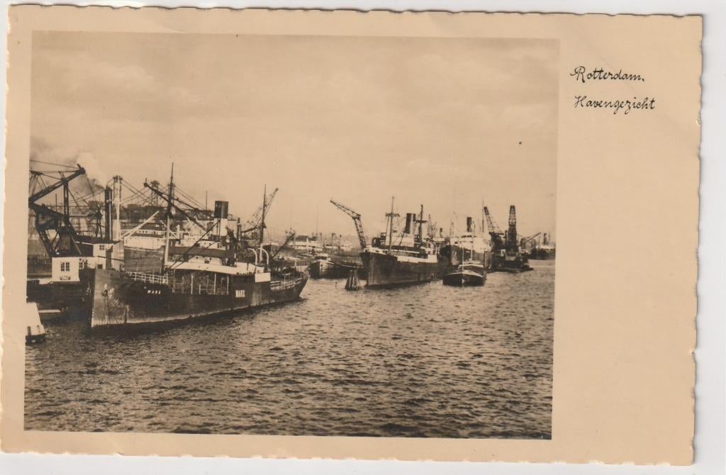 Rotterdam havengezicht, Ophalen of Verzenden, 1920 tot 1940, Gelopen, Zuid-Holland