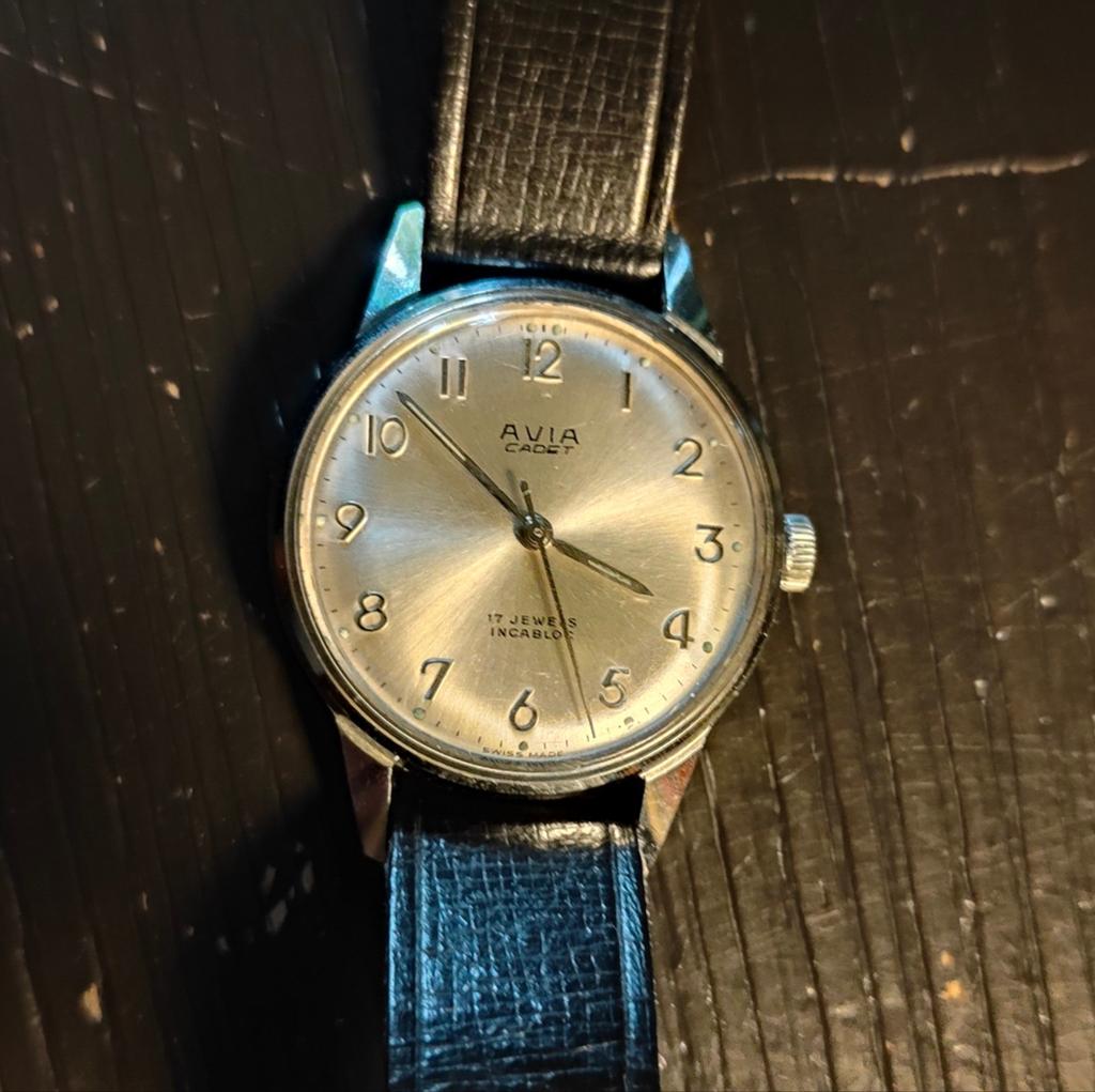 Vintage Avia Cadet Polshorloge - 17 Jewels Incabloc, Overige merken, Staal, Met bandje, Polshorloge