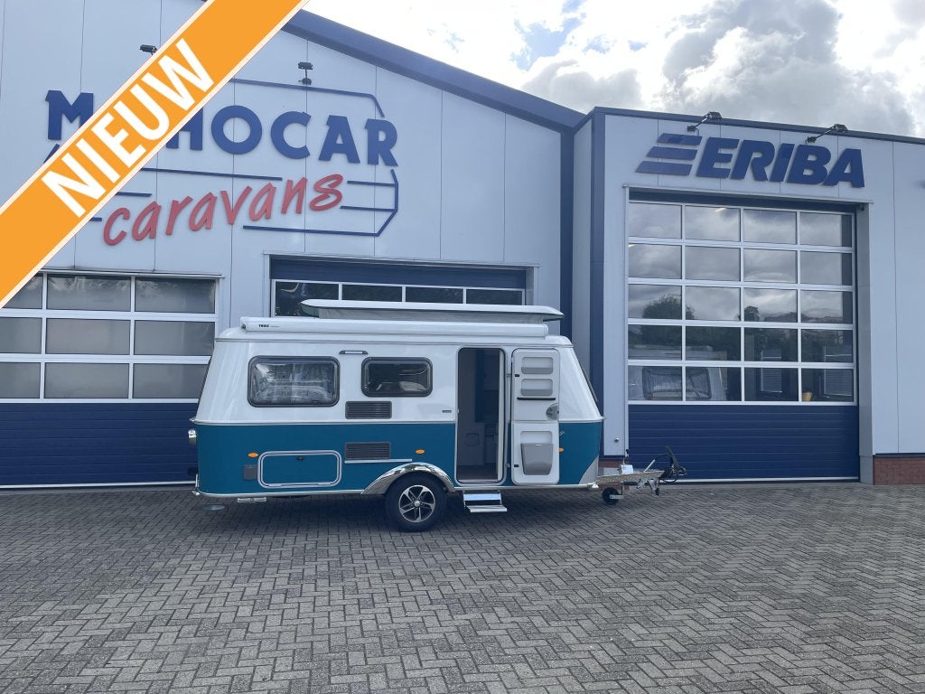 Eriba Touring 530 Harbour Blue Editie, Caravans en Kamperen, Caravans, Standaardzit, Schokbreker, Bedrijf, 4 tot 5 meter