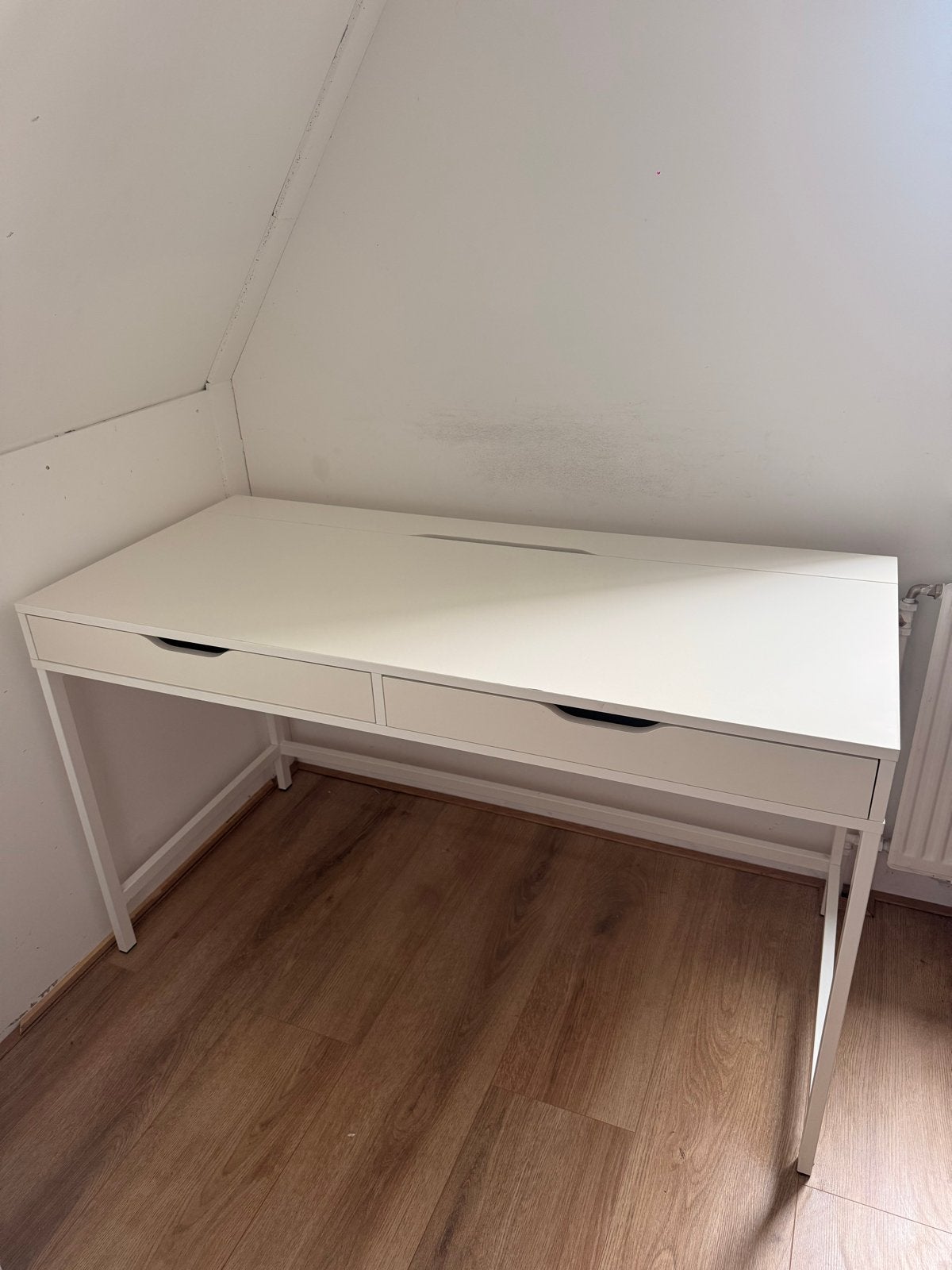 IKEA Alex bureau wit met lades - 132x58 cm, Huis en Inrichting, Bureaus, Ophalen, Met lades, Zo goed als nieuw, IKEA