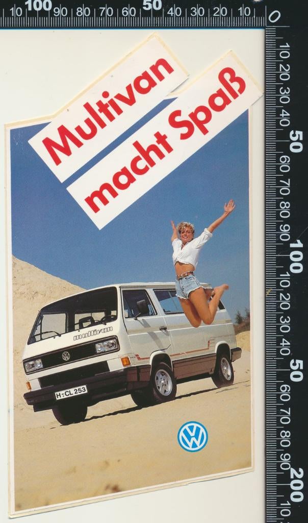 Sticker: Volkswagen - T3 - Multivan mach spas, Ophalen of Verzenden, Zo goed als nieuw, Auto of Motor