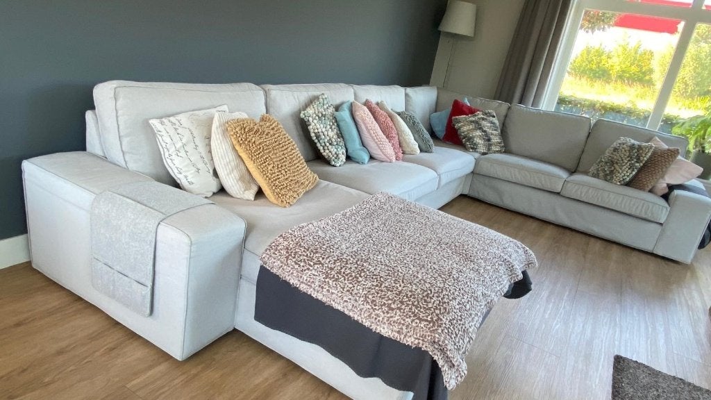 KIVIK Hoekbank, 5-zits met chaise longue - IKEA, Ophalen, Overige materialen, Gebruikt, 300 cm of meer