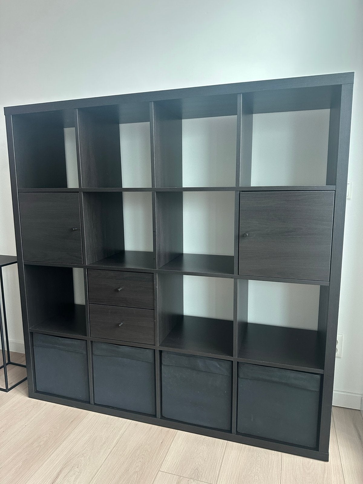 IKEA Kallax Kast met deuren, lades en opbergboxen, Huis en Inrichting, Kasten | Boekenkasten, Ophalen, Gebruikt, 150 tot 200 cm