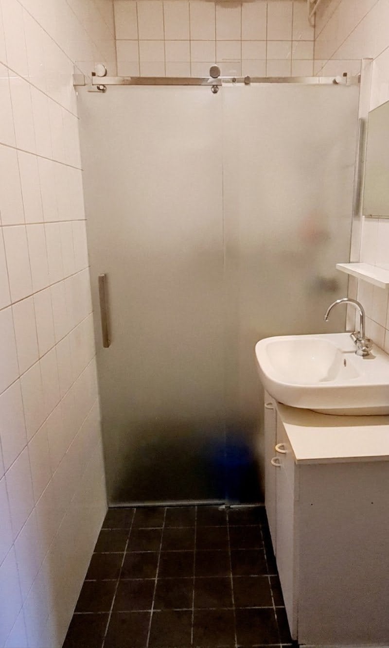 Douchedeur van gehard glas met easy-clean coating, Ophalen, Zo goed als nieuw, Glas, Douche