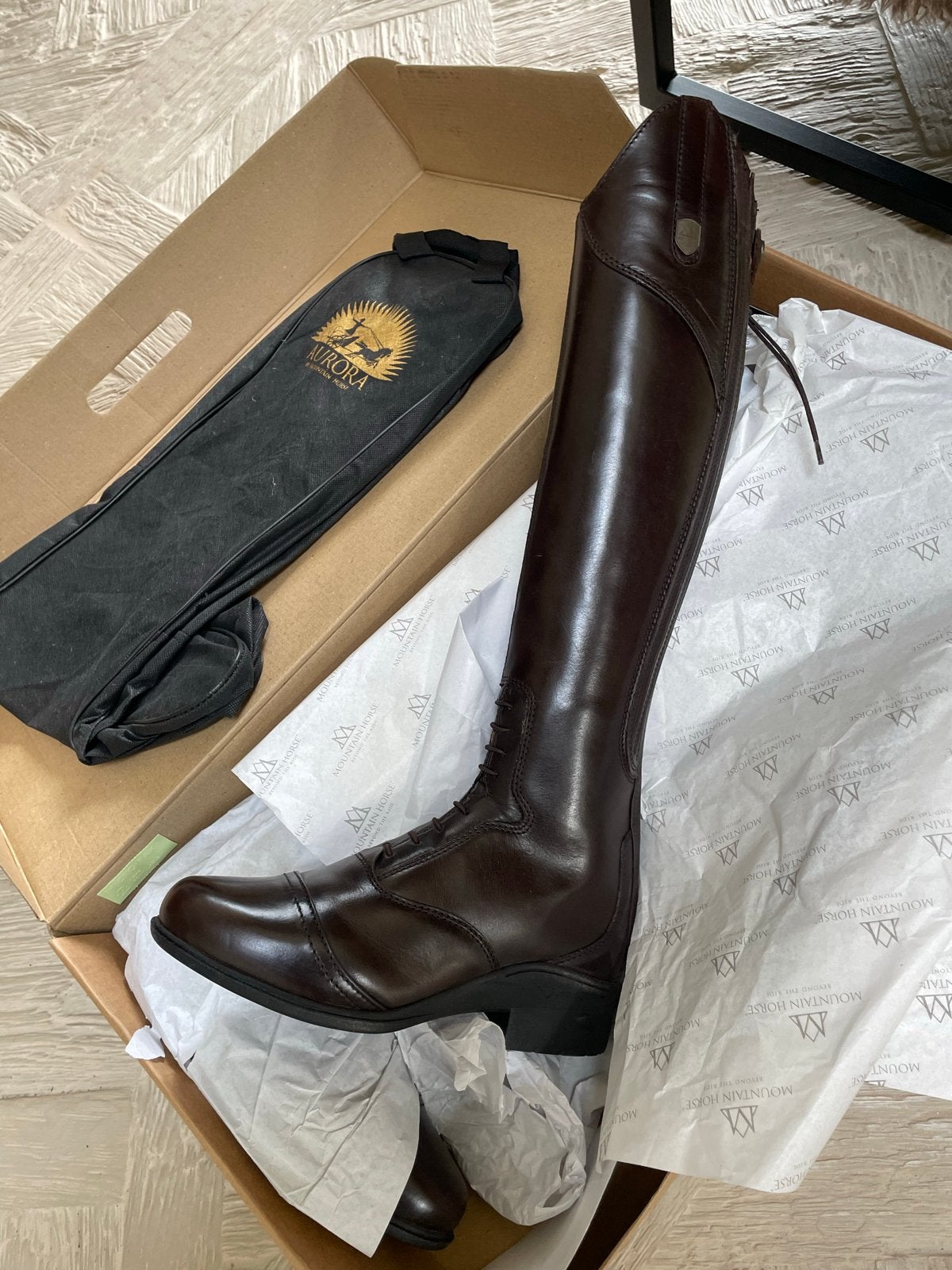 Bruine mountain horse aurora rijlaarzen, Dieren en Toebehoren, Paardrijkleding, Ophalen of Verzenden, Nieuw, Overige soorten, Schoeisel
