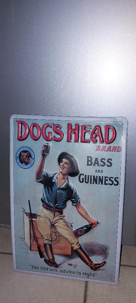 Origineel reclamebord Bass & Guinness bier, Verzamelen, Biermerken, Ophalen of Verzenden, Nieuw, Reclamebord, Plaat of Schild