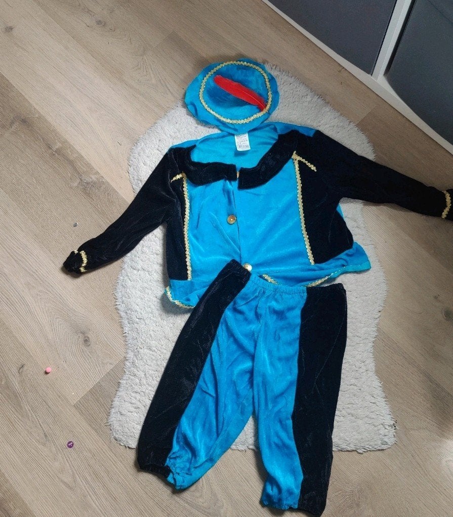 Pietenpak Blauw/Zwart - Maat 6-8 en 4-6 jaar, Diversen, Ophalen of Verzenden, Nieuw