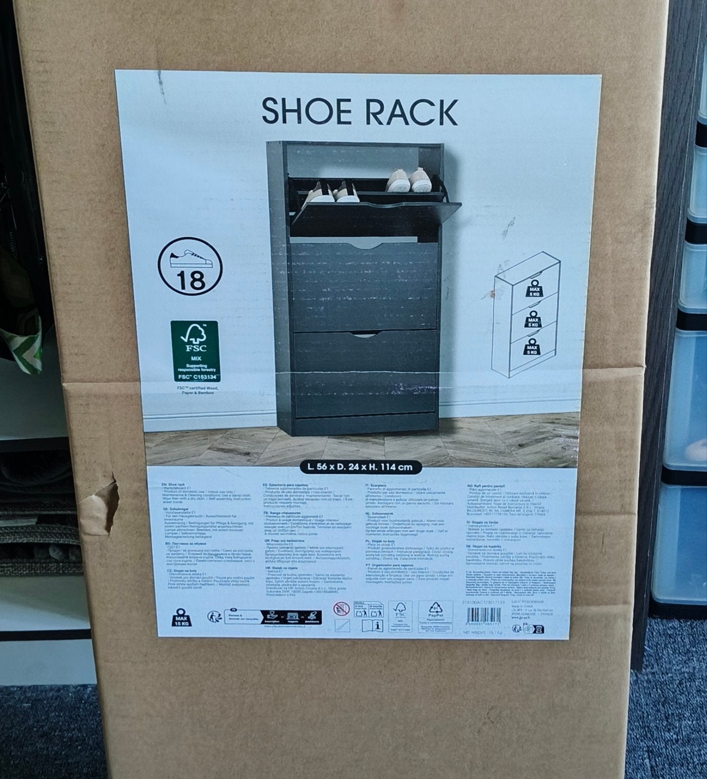 zwart schoen kastje, Ophalen, Nieuw