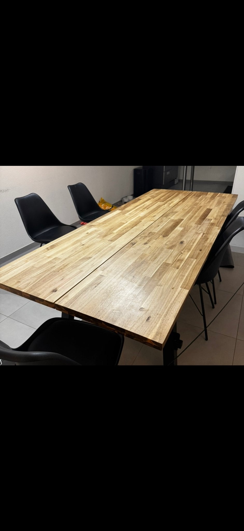Ikea Skogsta Eettafel 235x100 cm, Ophalen, Gebruikt, 100 tot 150 cm, 200 cm of meer