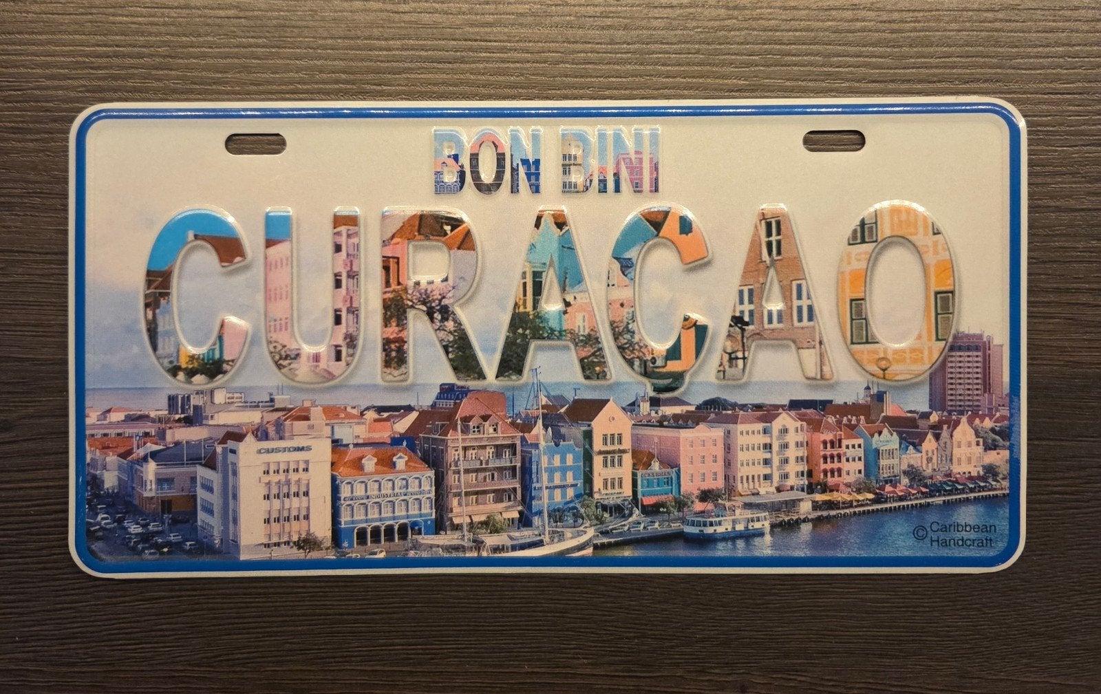Curacao nummerplaat souvenir - Bon Bini, Ophalen of Verzenden, Zo goed als nieuw