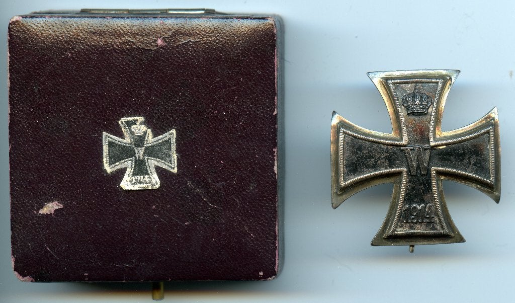 EK1 1914 800 zilver, Verzamelen, Ophalen of Verzenden, Duitsland, Lintje, Medaille of Wings