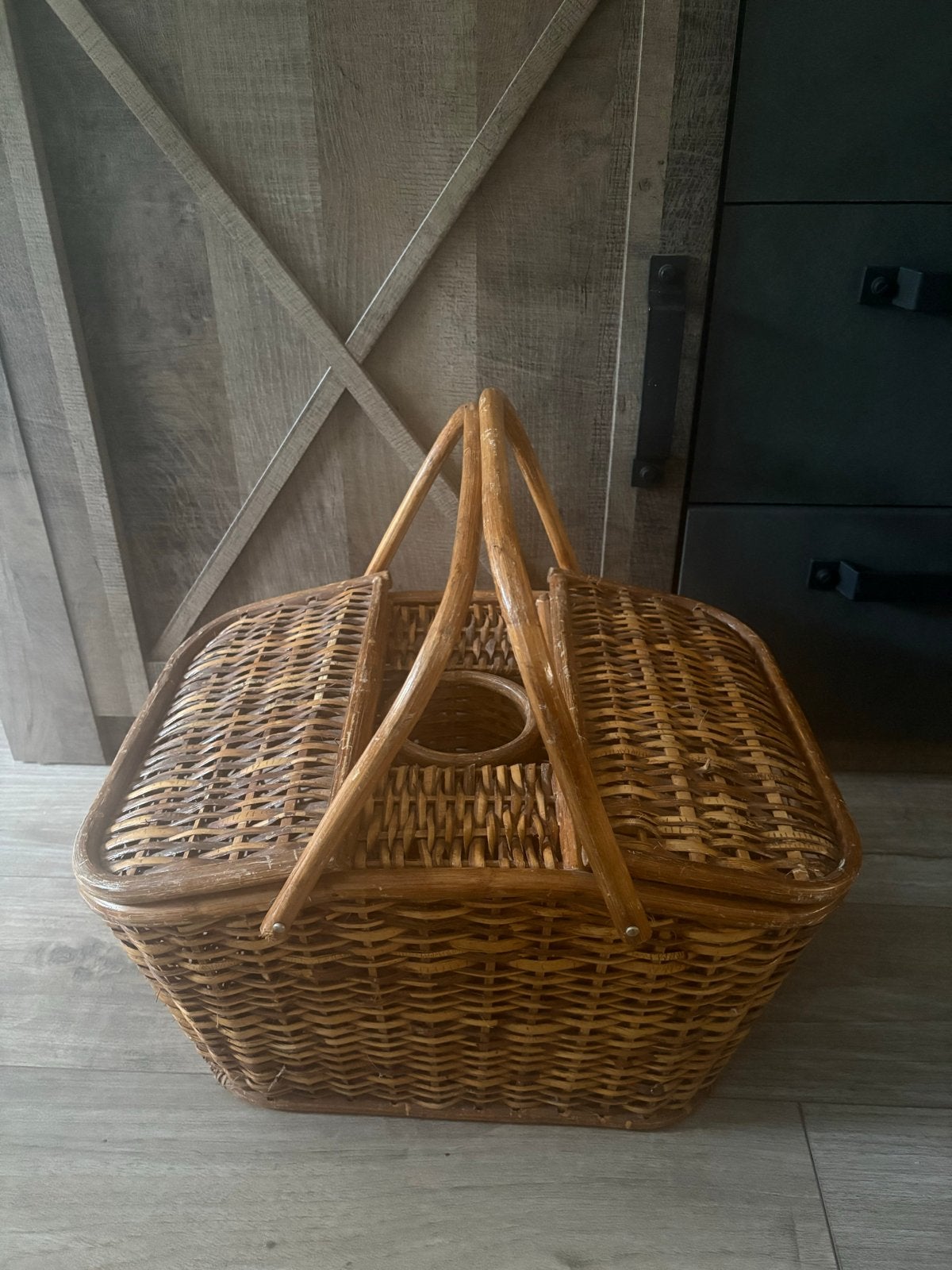 Grote vintage picknickmand - Ophalen, Ophalen, Gebruikt, Zonder inhoud
