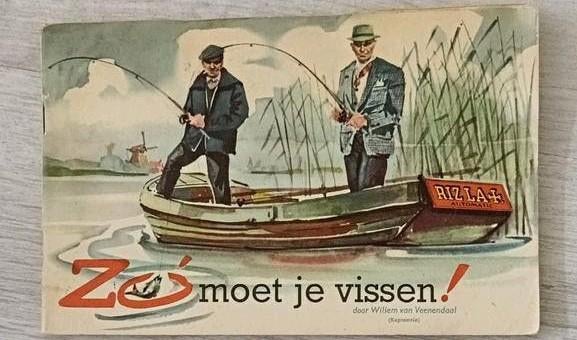 Vintage Rizla boekje: Zo moet je vissen! (1950s), Ophalen of Verzenden, Gelezen, Overige onderwerpen, Willem van Veenendaal