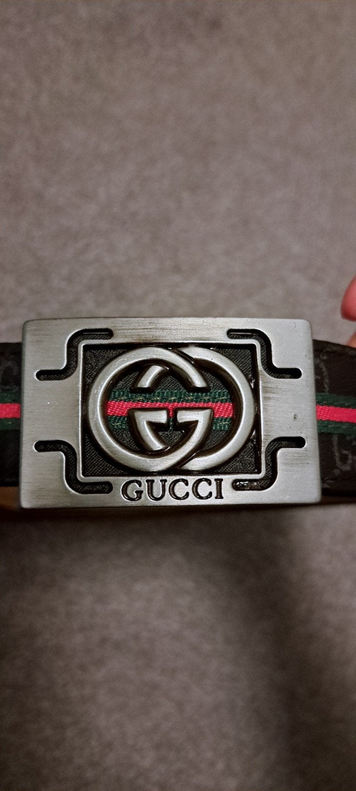 Gucci riem met GG-logo - nieuw, Kleding | Heren, Ophalen of Verzenden, Zo goed als nieuw, Overige kleuren, Echt leder