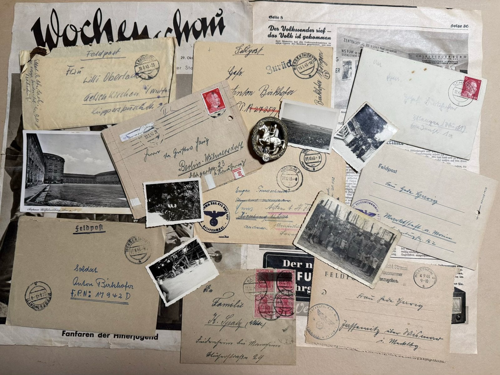 Wehrmacht lot feldpost plus meer, Verzamelen, Ophalen of Verzenden, Landmacht, Duitsland, Overige typen