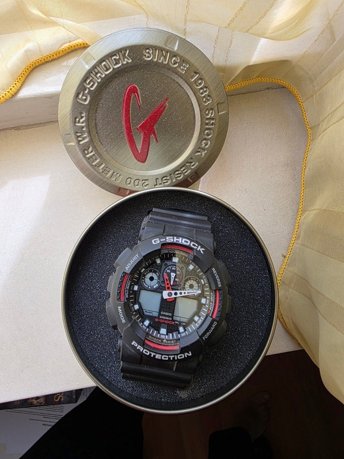 Casio G-Shock Horloge GA-100-1A4ER  (=gereserveerd) en Timbe, Overige merken, Kunststof, Gebruikt, Kunststof