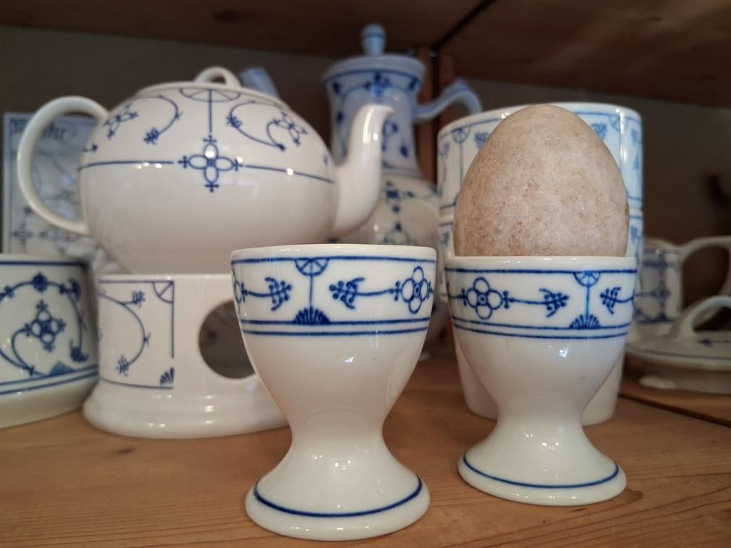 Eierdopjes  blauw saks kahla, Huis en Inrichting, Ophalen of Verzenden