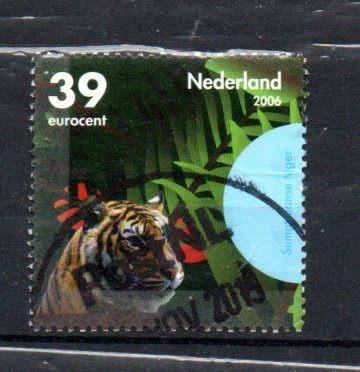 yjohn ‹(•¿•)› nl # k0934 blijdorp - tijger, Postzegels en Munten, Ophalen of Verzenden, Na 1940, Gestempeld