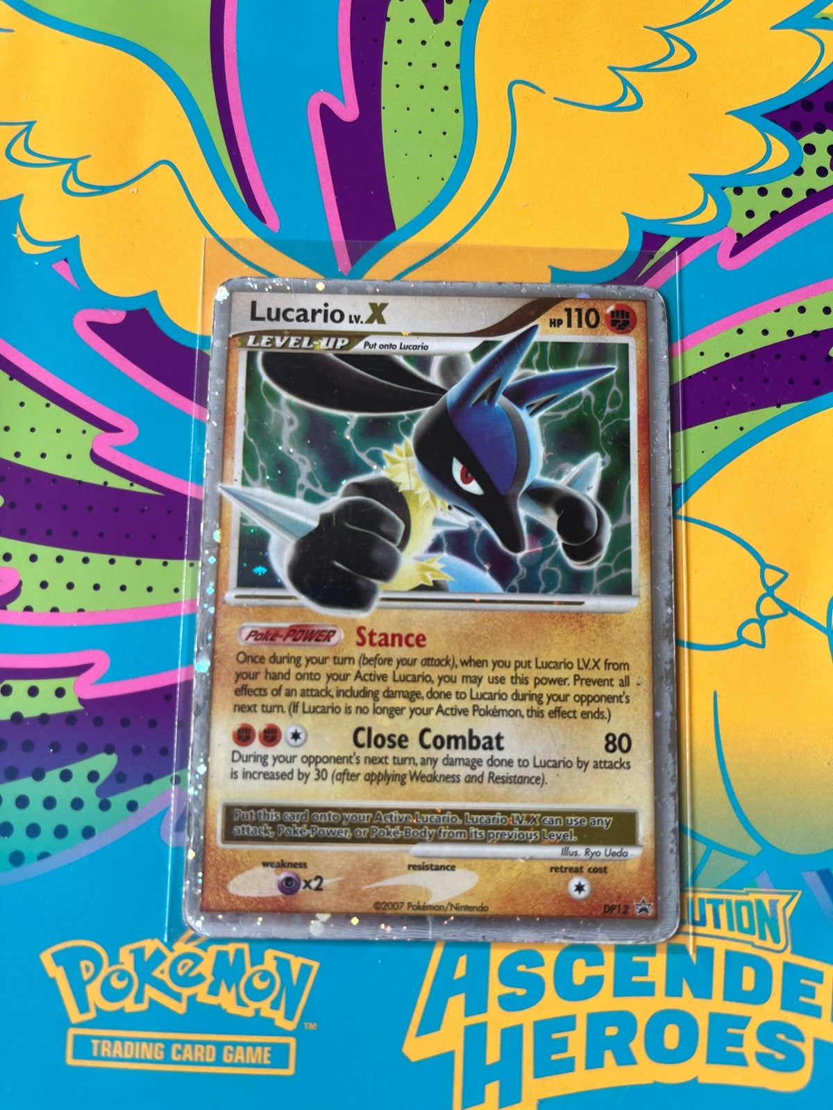 Lucario LV.X DP12 Pokemon, Verzenden, Gebruikt, Losse kaart, Foil