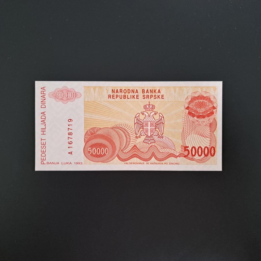 50000 dinar Servië #002, Verzenden, Overige landen, Los biljet