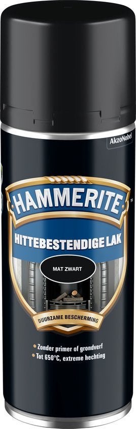 Hammerite - Hittebestendige Lak (Spray) - Zwart - 400 Ml, ., Wit, Nieuw, Ophalen of Verzenden