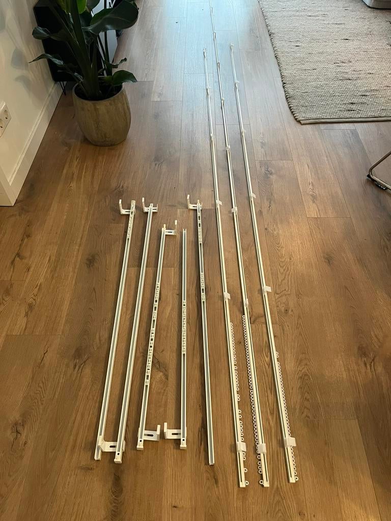 Gordijnrails diverse soorten en maten, Ophalen, Gebruikt, 200 cm of meer, Wit