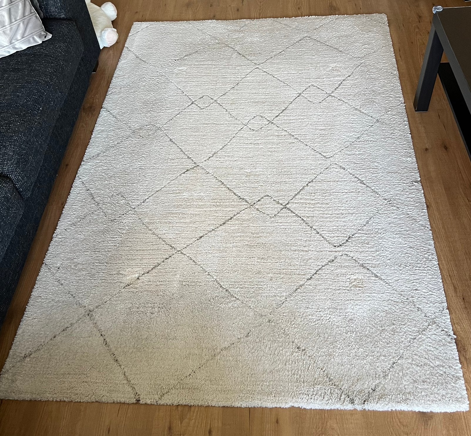 Ikea Tversted laagpplig vloerkleed, Ophalen, Gebruikt, 100 tot 150 cm, Beige