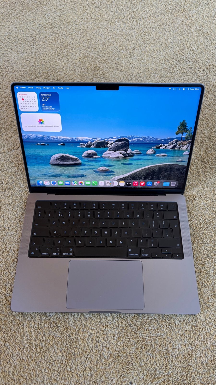 MacBook Pro (2021) - waterschade hersteld, Touch ID defect, Computers en Software, Apple Macbooks, MacBook Pro, Gebruikt, Qwerty