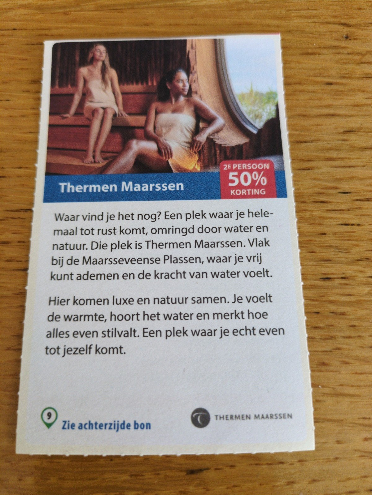 Kortingsbon voor Thermen Maarssen, 50 % korting, Tickets en Kaartjes, Twee personen, Kortingsbon, Spa of Sauna
