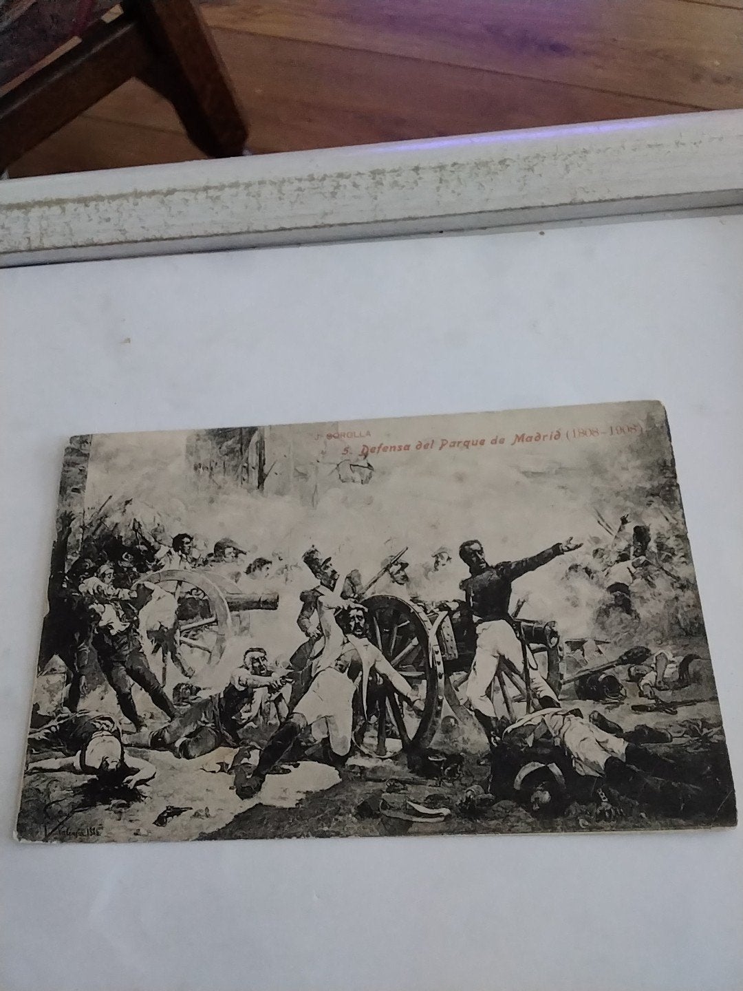 Oude Spaanse Ansichtkaart - Verdediging van Madrid (1808), Ophalen of Verzenden, Voor 1920, Gelopen
