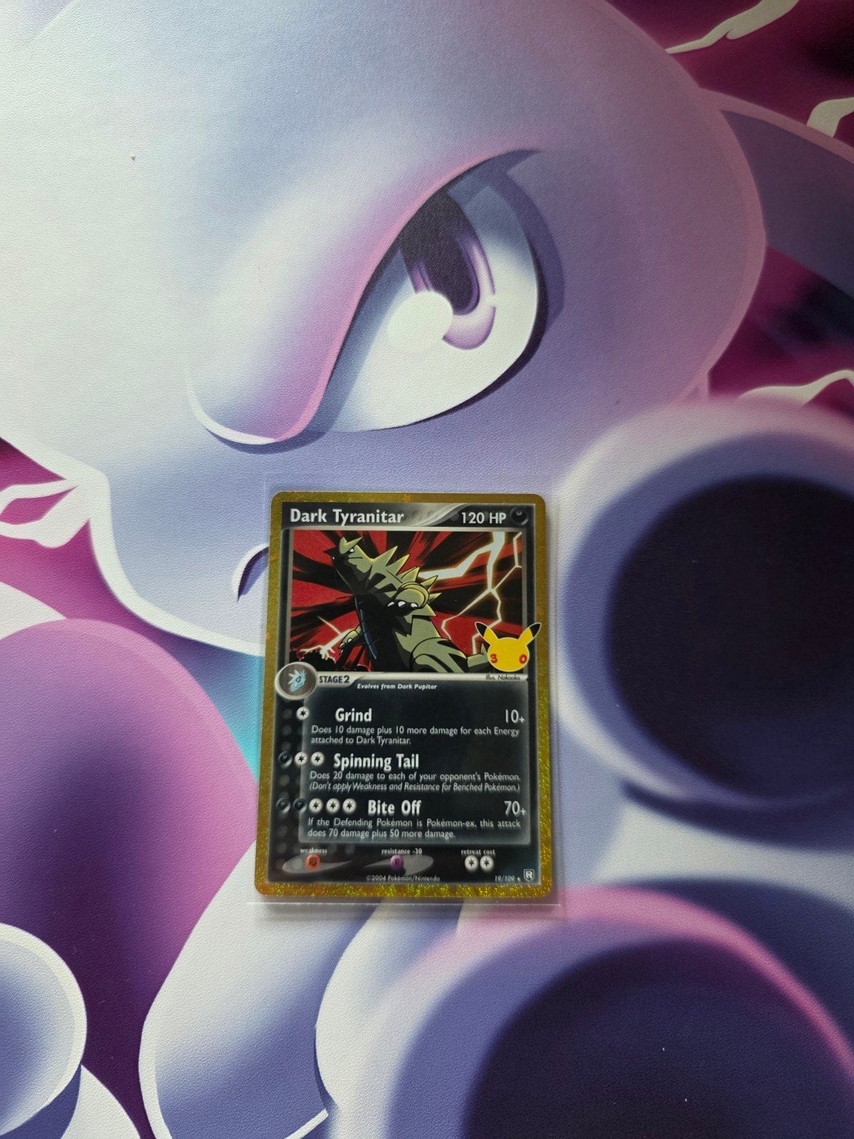 Dark Tyranitar Celebrations Pokémon Kaart 30th, Ophalen of Verzenden, Nieuw, Losse kaart, Foil