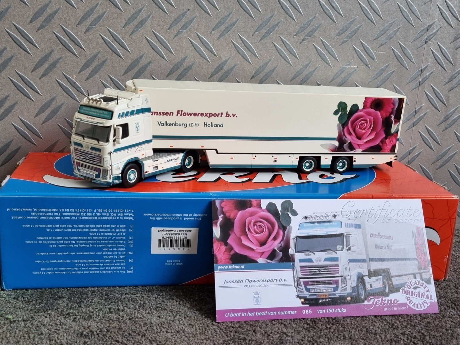 Tekno Janssen Flowerexport b.v., Hobby en Vrije tijd, Modelauto's | 1:50, Nieuw, Bus of Vrachtwagen, Tekno, Ophalen of Verzenden
