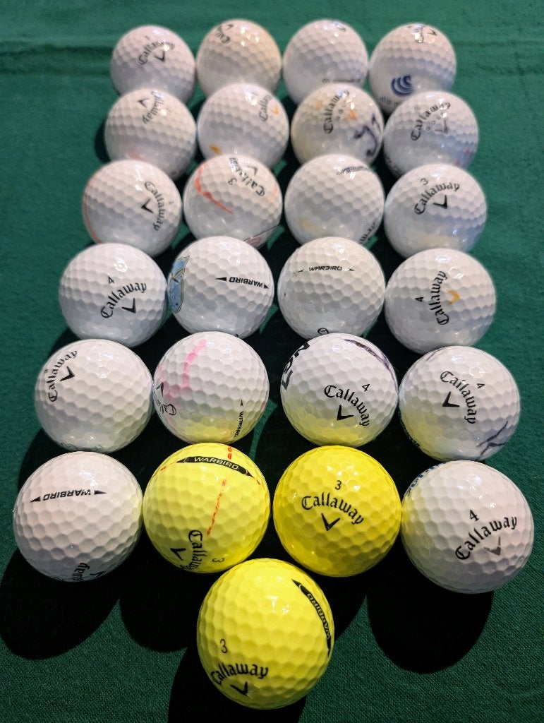 25 Stuks Callaway Warbird Golfballen, Sport en Fitness, Ophalen of Verzenden, Zo goed als nieuw, Bal(len), Callaway