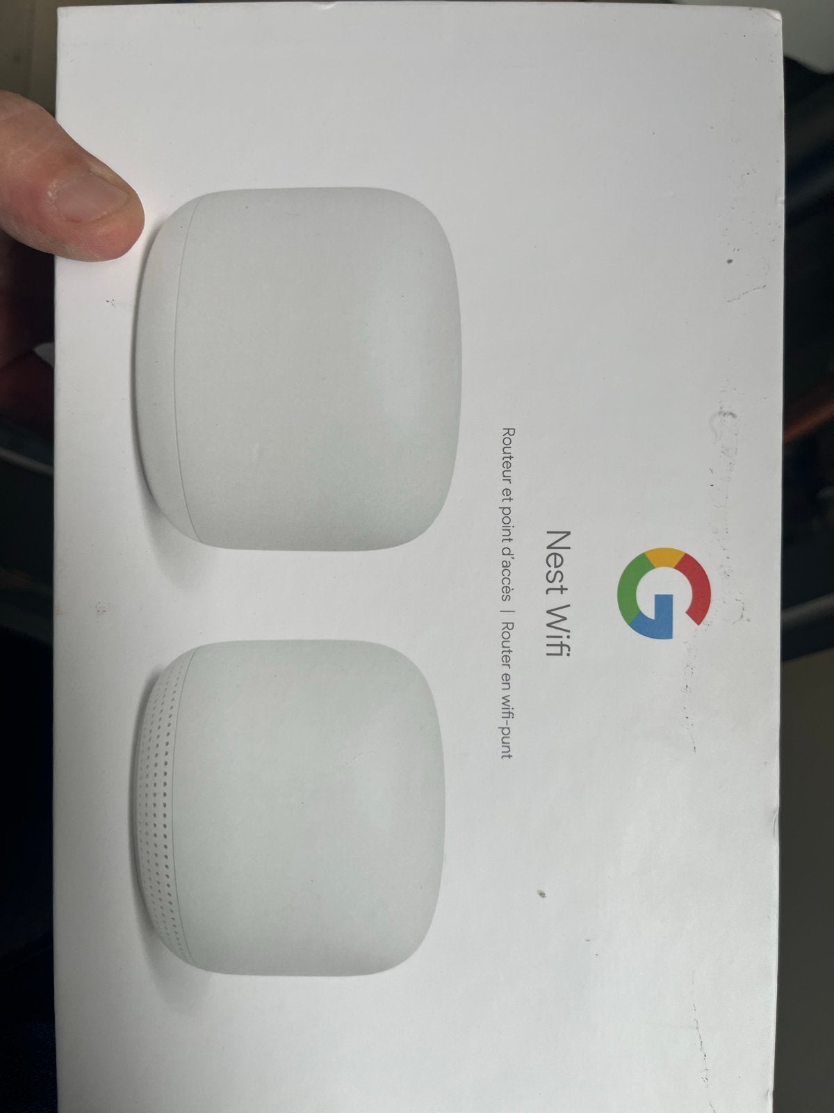 Google Nest Wifi Router en Point d'accès (2-pack) - Compleet, Ophalen of Verzenden, Gebruikt, Router