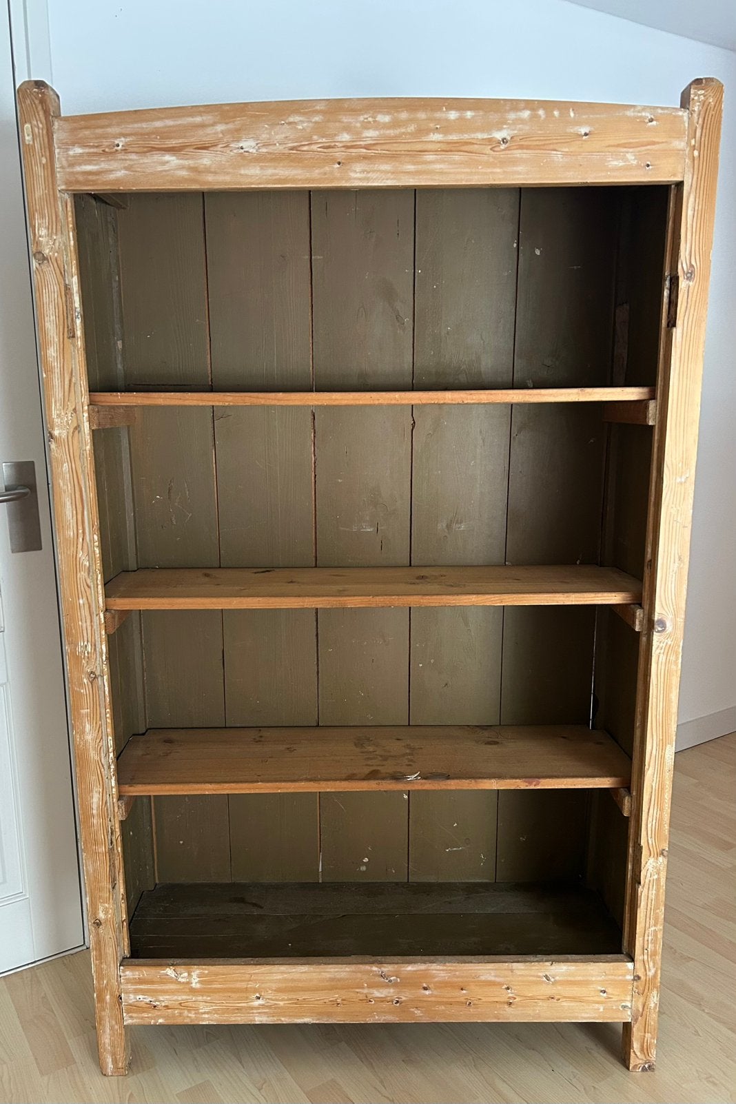 Oud grenen kast antiek, Ophalen, Gebruikt, 100 tot 150 cm, Minder dan 100 cm