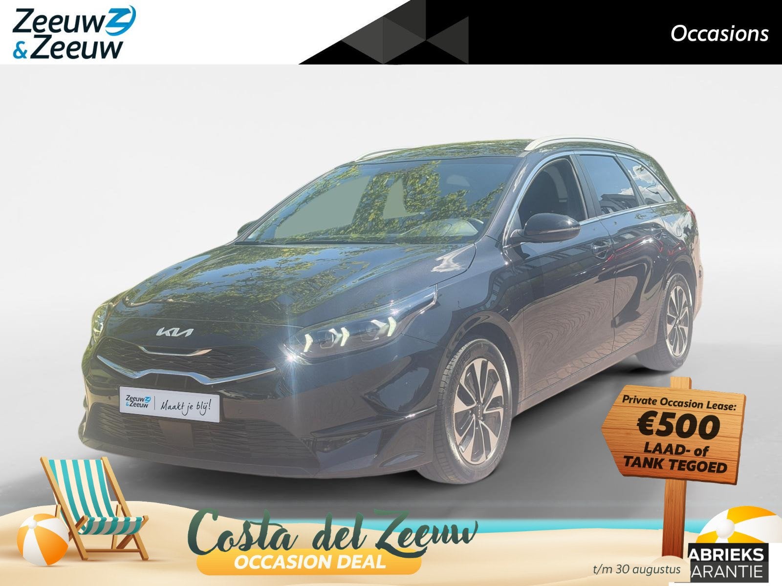 Kia Ceed Sportswagon 1.0 T-GDi MHEV Design Edition AUTOMAAT, 12 maanden, Euro 6, 1309 kg, Zwart