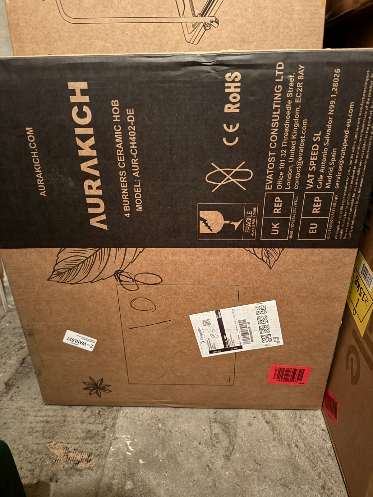 Aurakich AUR-CH402-DE Keramische Kookplaat - 4 Zones, Keramisch, Nieuw, Inbouw, 4 kookzones