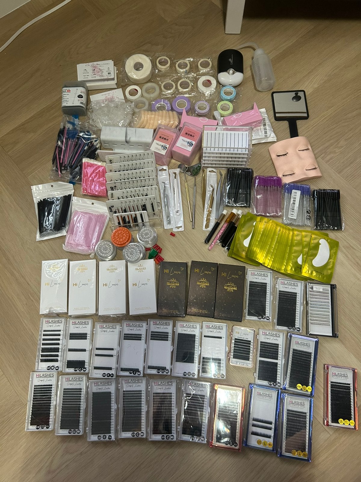 Complete Wimperextensions Starterspakket / Salonvoorraad, Ophalen of Verzenden, Zo goed als nieuw, Zwart, Ogen