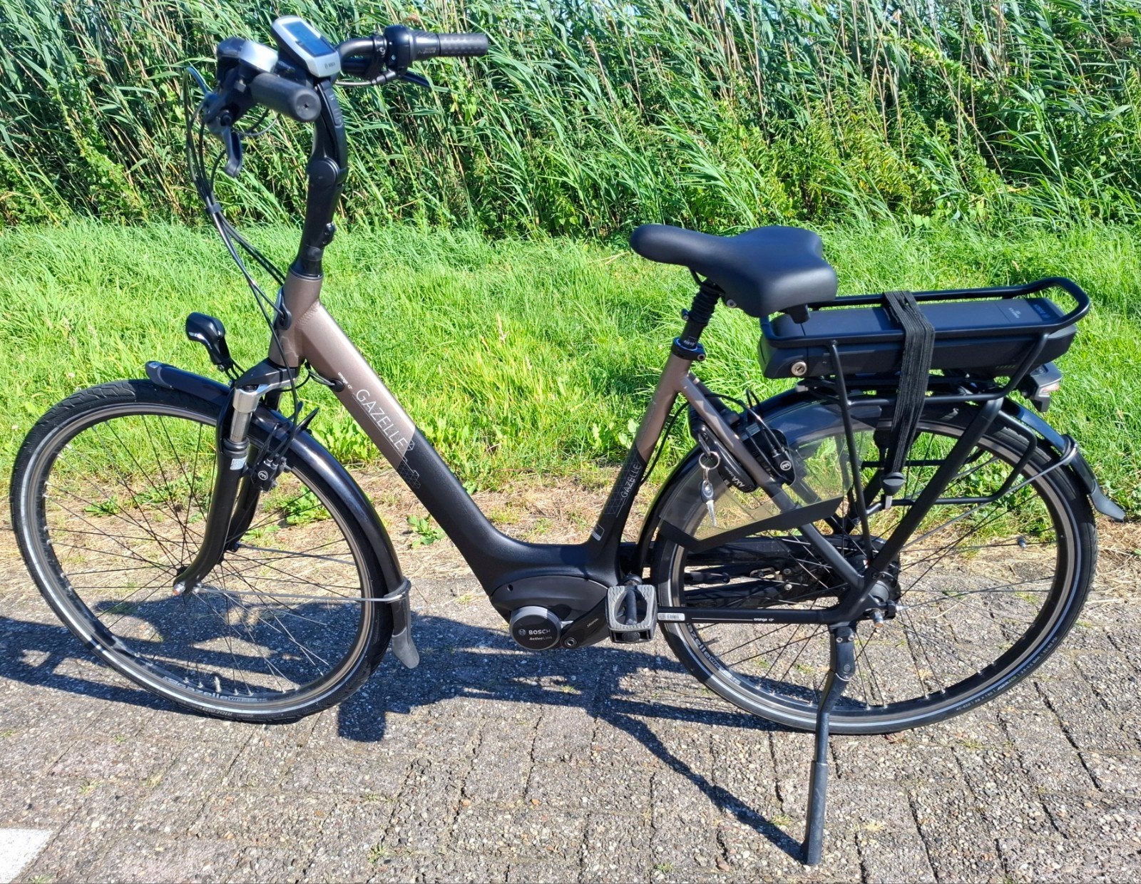 Elektrische Gazelle C7+ damesfiets, Bosch middenmotor ✅️, Ophalen, Versnellingen, Gazelle, 53 tot 56 cm