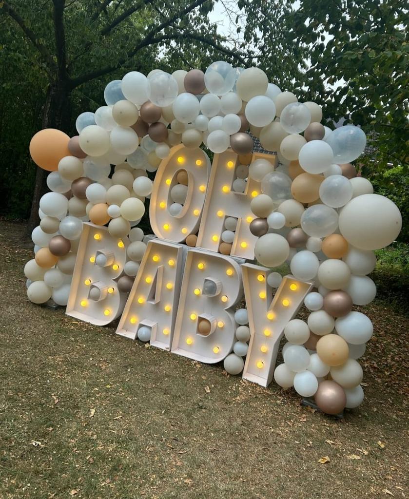 Lichtletters “OH BABY” te huur!, Ophalen, Nieuw, Geboorte of Huwelijk