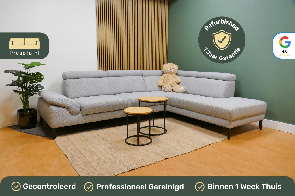 Hoekbank Montel Modena Lichtgrijs [Refurbished], Huis en Inrichting, Banken | Bankstellen, 250 tot 300 cm, -, -, Hoekbank